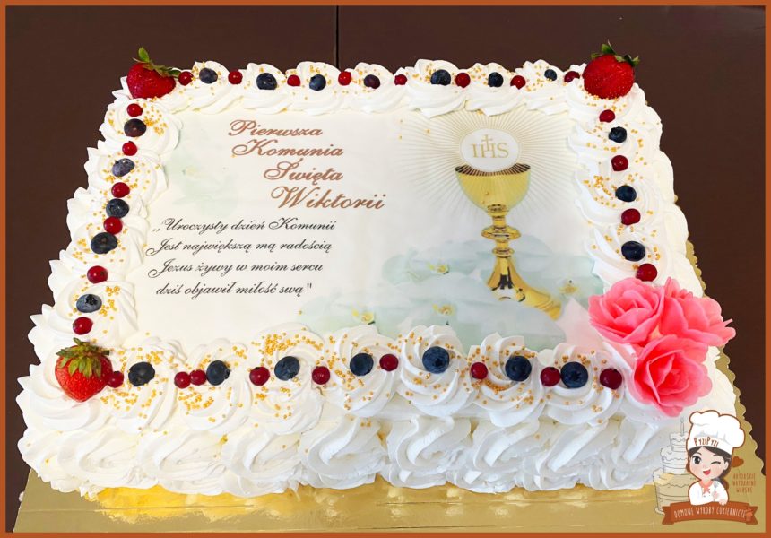 tort_komunijny_prostokatny_z_oplatkiem