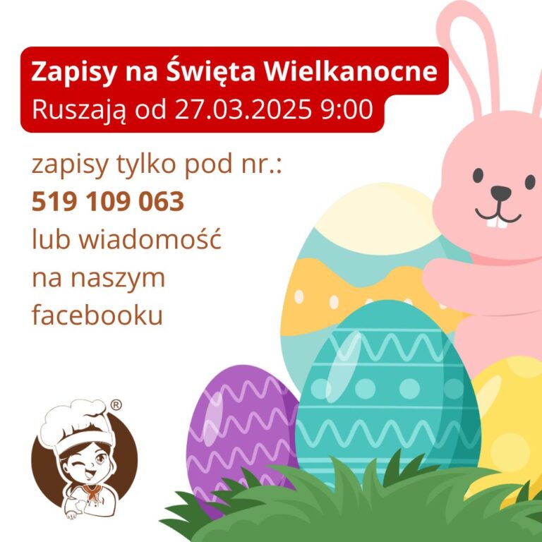 Zasady zapisów na Święta WIELKANOCNE w PyziPyzi KWIECIEŃ 2025